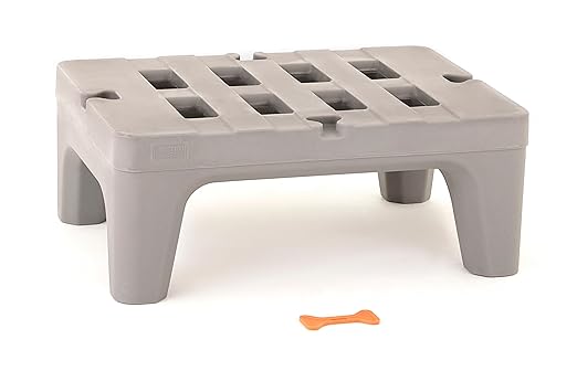 Metro Bow-Tie Dunnage Rack – NSF Listed Heavy-Duty Plastic Rack for Food Service, Commercial Kitchens, Walk-In Coolers & Freezers – 30"L x 22"W x 12"H – 1,500 lb Capacity – Gray Polyethylene