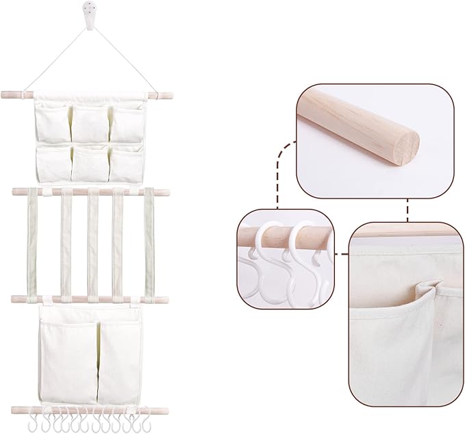 OOSAKU Headbands Holder for Girls Baby Hair Accessories Organizer Storage Wall Hanging Decor for Toddler Girls Room Wall Door Closet Hair Bows Organizer
