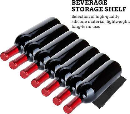 Fridge Monkey Mat Silicone Bottle Stacking Mat Beer Can Stacker 2Pcs Wine Bottles Holder for Kitchen Cabinet Refrigerator Storage Rack