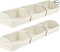 Homsorout Organizer Bins Cube Storage - Trapezoid Storage Bin 6 Pack, Fabric Baskets for Organizing, Large Storage Basket for Shelves, Closet Organizers for Toys, Clothes, Towels (Beige)