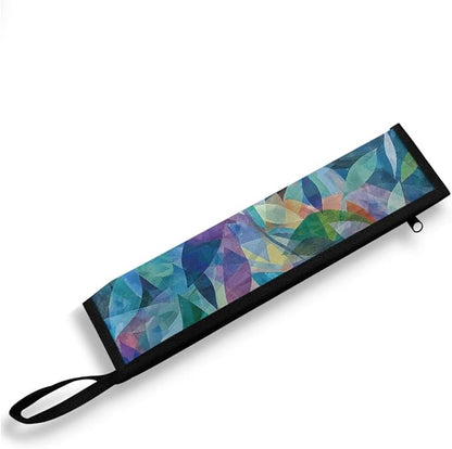 Art Crystal Leaves Flatware Storage Bag Tableware Carrier Bag Dinnerware Organizer Easy of Cleaning & Light to Carry with Handle Holds up to The Rest of Time