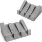 Silicone Soap Dish (USA Patented) Self Draining Bar Soap Holder for Shower Bathroom Sink, Drying Soap Dish Tray Kitchen Sponge Holder Easy Cleaning Soap Saver Mat (Light Grey, 2)