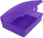 American Comb: Soap Box - Made in The USA - Travel Soapbox with Hinged Lid and Secure Latch Durable Storage Container - Purple