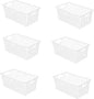16inch Freezer Wire Storage Organizer Baskets, Household Refrigerator Bins with Built-in Handles