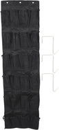 BESPORTBLE 24-grid over The Door Shoe Organizer Hanging Bag, Black Mesh Storage Pouch 48x168cm, Breathable Door-mounted Shoe Storage for Home Closet and Entryway