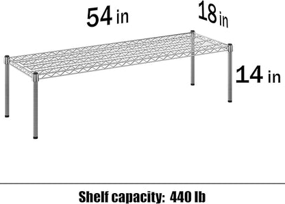 18" Deep x 54" Wide x 14" Height Wire Shelving Kit | 1-Tier | NSF Commercial Storage Rack Unit