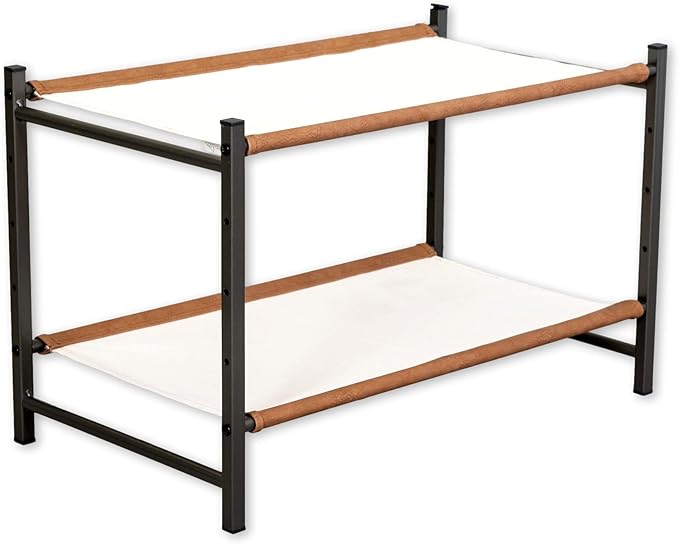 Teal Triangle Aspen Freestanding Shoe Rack Storage Organizer | Sturdy Two-Tier Shoe Caddy for Floor Use | Heavy Duty Shoe Storage Rack for Entryway or Closet | Durable & Space-Saving Shoe Organizer
