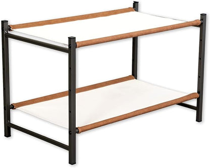 Teal Triangle Aspen Freestanding Shoe Rack Storage Organizer | Sturdy Two-Tier Shoe Caddy for Floor Use | Heavy Duty Shoe Storage Rack for Entryway or Closet | Durable & Space-Saving Shoe Organizer