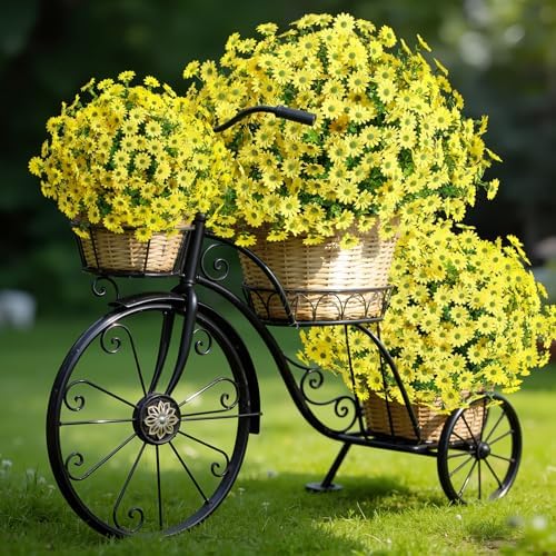 Alupssuc 40 Bundles Artificial Daisies Flowers Fake Silk Plant for Indoor Outdoor Decor, UV Resistant No Fade Faux Spring Flowers for Garden, Porch & Patio Decoration,Yellow - Image 6