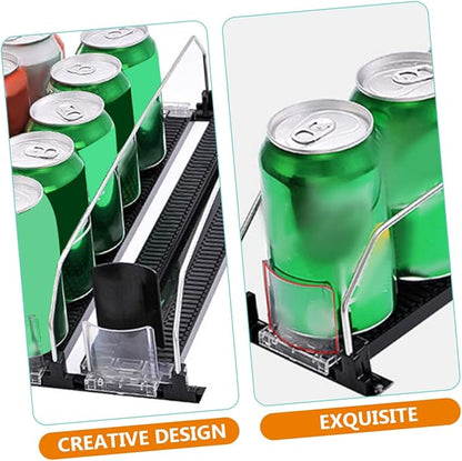 MAGICLULU Convenience Store Drink Pusher Automatic Glide Beverage Dispenser for Vending Machine Freezer Easy Install Drink Propeller for Fridge Organization Smooth Surface Design