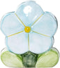 TANG SONG Ceramic Bloom Five Petals Make up Brush Holder Flower Cosmetic Storage Box Pen and Pencil Holder Desktop Organizers (Blue)