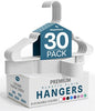 Utopia Home - Plastic Hangers 30 Pack - Space Saving Clothes Hanger - Durable and Strong Closet Organizers and Storage Makes It Ideal Stocking Stuffers or Apartment or Dorm Room Essentials (White)