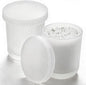 Glass Qtip Dispenser 2 Pack, Clear Bathroom Storage Organizer for Cotton Swabs, Balls, Pads & Floss Picks, Vanity Makeup Essential Accessories (Frosted white)