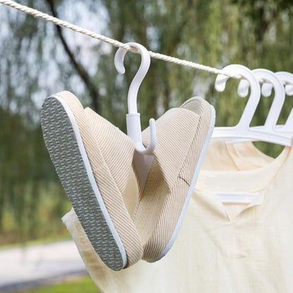 STOBAZA Multi-Function 3pcs Towel Hanger Rotating Hook -Mounted Shoe Rack Scarf Belt Organizer