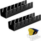 2X acrylic baseball hat display rack, storing 14 baseball caps, suitable for baseball caps in living rooms, bedrooms, wardrobes, and dressing tables,No need to install acrylic hat organizer (black)