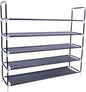 4-Tier Shoe Rack - Stackable, Free Standing Shoe Shelf for Entryway Storage - Modern Wood Home Furniture (Ships from USA)
