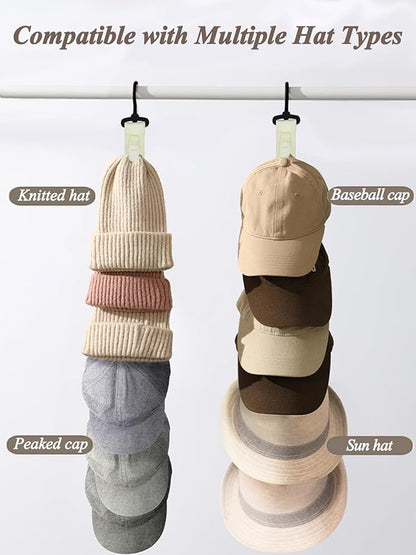 Hat Racks for Baseball Caps Wall, Wall and Door Baseball Hat Storage Organizer, Hat Holder for Closet 1 Pack