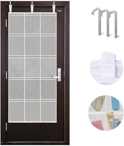 Large Mesh Over-the-Door Organizer – 15-Pocket Hanging Storage for Cruise, Home, Closet, or Bathroom (24"x60")