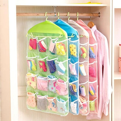 16 Pockets Hanging Bag for Shoes Accessories 75x41cm