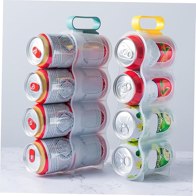 Garneck 3pcs Refrigerator Can Organizer Soda Can Storage Beer Dispenser Fridge Soda Rack Easy to Clean Random Color