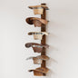 REFGY Cowboy Hat Rack for Wall, 6-Tier Solid Wood-Texture Western Hat Holder, Large Brim Hat Organizer for Wall Mount, Rustic Hat Hanger for Home Decor & Storage, Brown