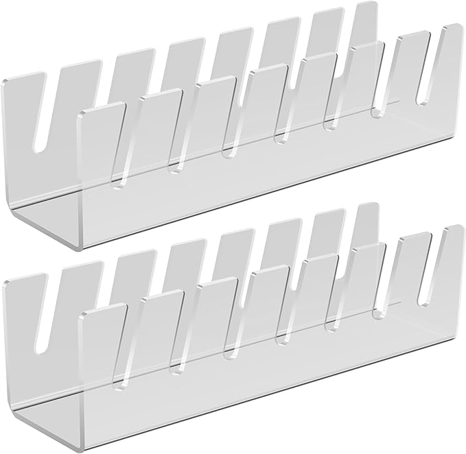 2pc Hat Organizer For Baseball Caps,No Install Basketball Cap Storage Rack,Accommodate 2x7 Baseball Caps,Acrylic Hat Display Rack Hat Rack Hat Storage In Cloakroom/Wardrobe/Bedroom/Dressing Table