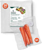 Reusable Vacuum Sealer Bags for Food, XL 20 Pack (33 x 38 cm / 13 x 15 in) – BPA‐Free Leak‐Proof Zip Bags with Air Valve, Freezer & Sous Vide Safe, Works with Handheld Sealers