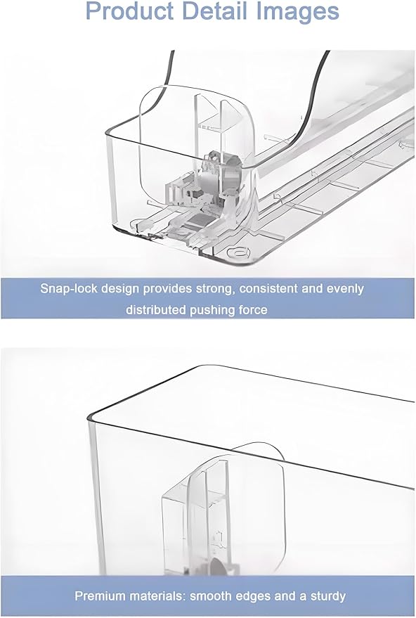 Drink Organizer for Fridge Fridge Automatic Can Dispenser Drink Organizer Space Saving Kitchen Storage(3 Pcs,15.7 x 32.3 cm)