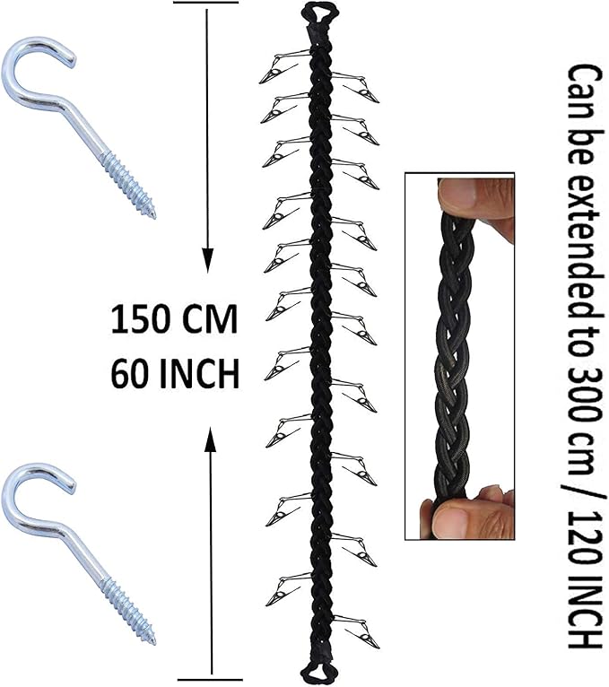 Storage Chain Cap Organizer hat Rack System Caps Holder Baseball Cap Organizer with 20 Stainless Steel Clips Hanging & Hardware, Wall Mounted or Ceiling Mounted/Closet Organizer Toy Chain Toy Storage