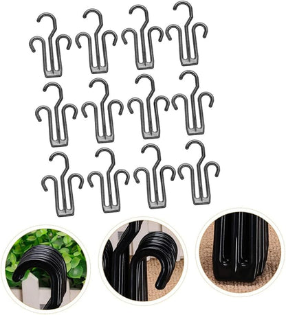 Cabilock 12pcs Bike Shoe Holder Multipurpose Plastic Shoes Hanging Organizers with Double Hook Design for Home Dorm and Travel Storage