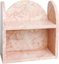 DUANYAN Marble Bathroom Counter Organizers and Storage, 2-Tier Luxurious Makeup Organizer for Perfume Cosmetic Skincare Jewelry, Natural Marble Counter Shelf, No Assembly Required