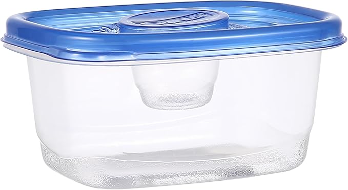 Glad GladWare To Go Snack Food Storage Containers with Lids, Medium Rectangle BPA Free Plastic with Built-In Dressing Cup for Salads and Snacks, Microwave Dishwasher Safe, 24 Oz, 4 Count - 6 Pack