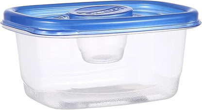 Glad GladWare To Go Snack Food Storage Containers with Lids, Medium Rectangle BPA Free Plastic with Built-In Dressing Cup for Salads and Snacks, Microwave Dishwasher Safe, 24 Oz, 4 Count - 6 Pack