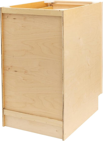 Quicklock RTA (Ready-to-Assemble) | Base Kitchen Cabinets - Shaker Style | Made in America (Raw Hickory, 24" Wx34.5 Hx24 D Base)