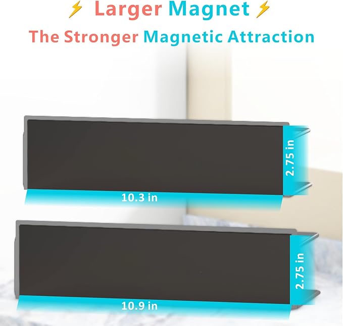 Magnetic Spice Rack for Refrigerator Magnetic Fridge Shelf for Kitchen Spice Organizer Magnetic Shelf for Fridge Space Saving White 2 Pack with Magnetic Paper Towel Holder