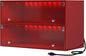 Sneaker Display Case with Lights featuring LED Intelligent Control Shoe Storage Box, Stackable LED Shoe Box Wood Shoe Display Case for Luxury Sneaker Storage (Red 2-layer)