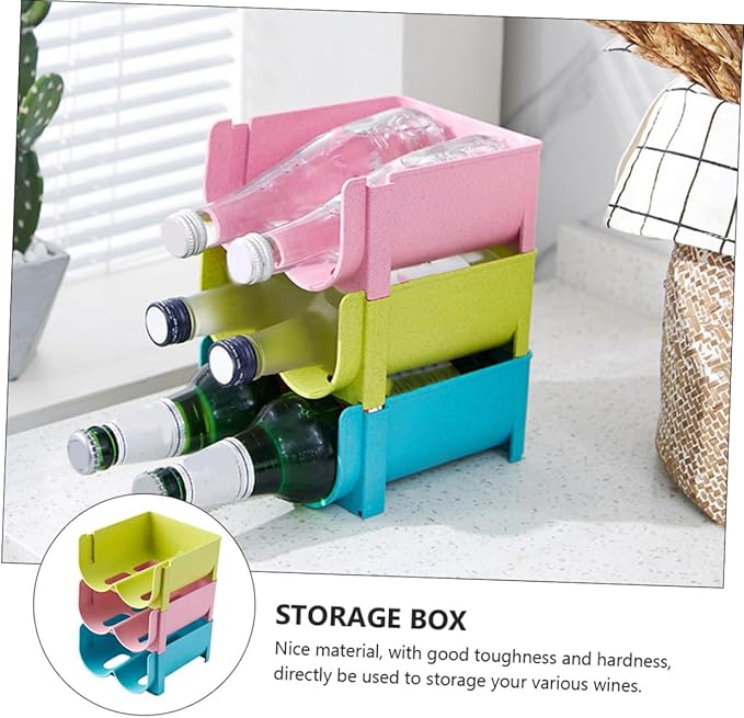 Beer Storage Box Non-skid Fall Drink Box Storage Container Stackable Rack