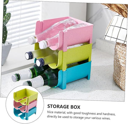 Beer Storage Box Non-skid Fall Drink Box Storage Container Stackable Rack
