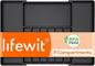 Lifewit Silverware Drawer Organizer, Expandable Utensil Tray for Kitchen, BPA Free Flatware and Cutlery Holder, Adjustable Plastic Storage for Spoons Forks Knives, 18- 33 x 18.5", Black