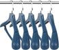 Suit Hangers for Men 6 Pack, Blue Coat Hangers Extra Wide Non Slip Width 17.7", Thick Plastic with Pants Bar & Metal Hook