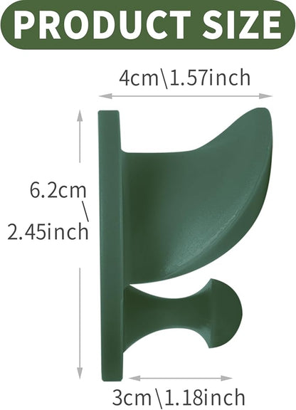 Hat Racks Adhesive Wall Hooks for Coat, Towel, Backpack, Bag, Jacket, Keys - Wide Brim Hat Organizer Hook for Bathroom,Entryway, Closet, Kitchen, Door, Dorm (2 Pack Green)