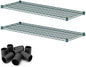 2 Pack Green Additional Wire Shelf for 18" x 48" Shelving Units, Replacement Shelves for Wire Rack