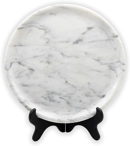 Marmor Marble Perfume Tray Bathroom Tray for Decorative,Candles,Jewelry Stone Vanity Tray,Kitchen Counter Decor and Home Decorative Tray(Calacatta Marble White) Jewelry Tray Unique Festival Gifts