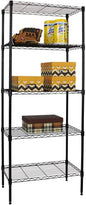 Storage Metal Utility Shelves, 5-Tier 24" Steel Garage Storage Wire Shelving Unit,750Lbs Rust-Proof Storage Racks w/Leveling Feet, NSF Certification Shelf for Kitchen Office Garage