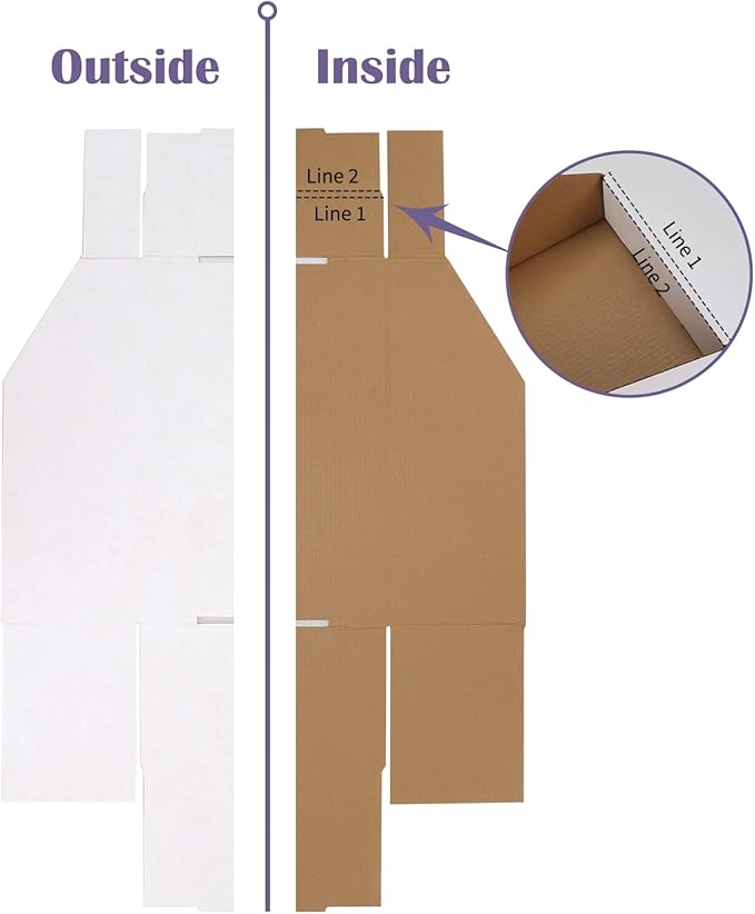 EXYGLO Cardboard Boxes, Pack of 35 Corrugated Storage Bins 12x6x4.5 inch Pantry Organizer Bins for Shelves Garage Office Organization