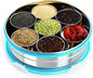 Steel Lock Stainless Steel Spice Container/Masala Dabba With Stainless Steel Wati, Silver
