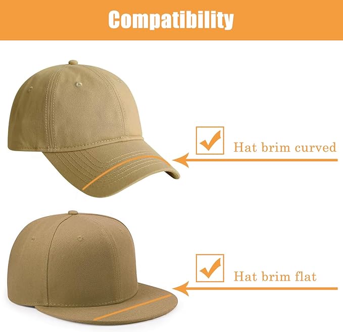 Hat Stand for Baseball Caps,2 Pack No Install Acrylic Hat Organizer Hat Racks for 12 Baseball Caps, Hat Holder Display and Organization for Bedroom, Closet, Dresser (Clear-2Pack)
