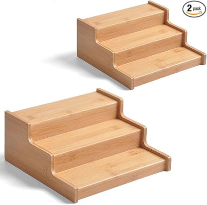 JinDoWin 2 Pack Cabinet Spice Rack Organizer - Enhanced Cabinet Spice Organizer, Practical Spice Rack Organizer for Cabinet and Efficient Cabinet Spice Organizer (2, 9 Inch)