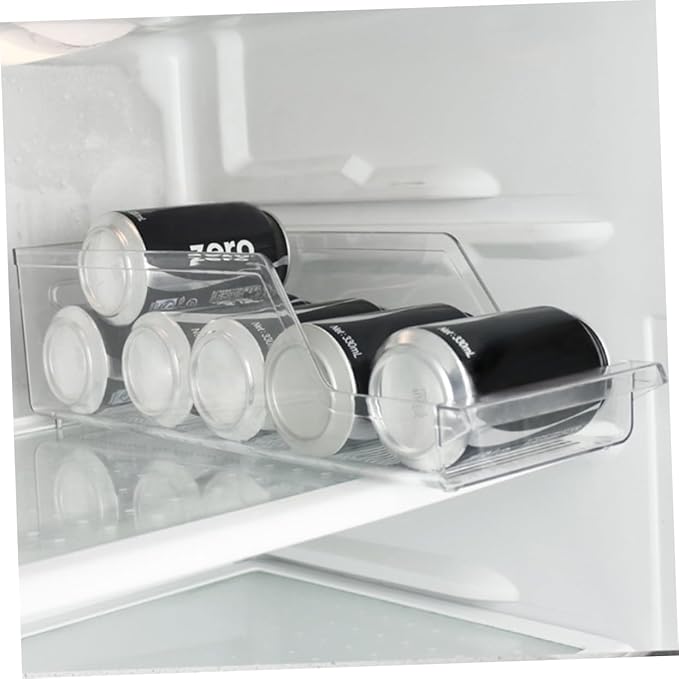 LABRIMP Refrigerator Beverage Storage Rack Can Dispenser for Pantry Organization Stackable Food-grade Container for Drinks Easy Access Fridge Holder for Cans and Eggs