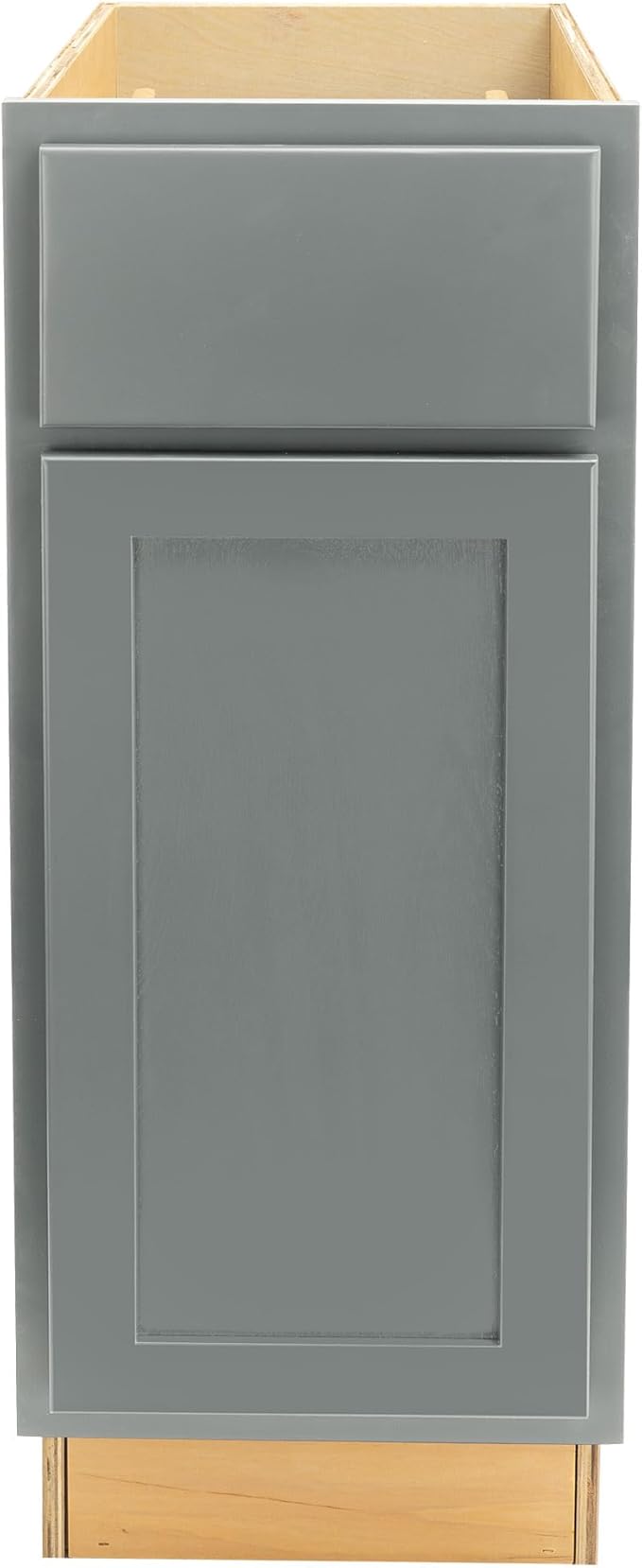 Quicklock RTA (Ready-to-Assemble) | Base Kitchen Cabinets - Shaker Style | Made in America (Magnetic Gray, 15" Wx34.5 Hx24 D Base)